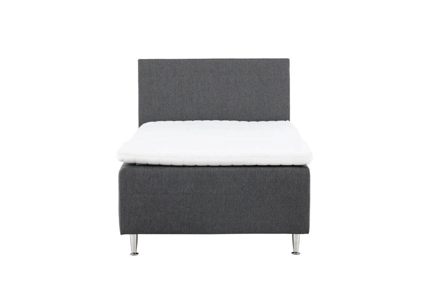 Fjôrd Eenpersoonsbed Mesa 120x200cm Mat Zilver/Donkergrijs