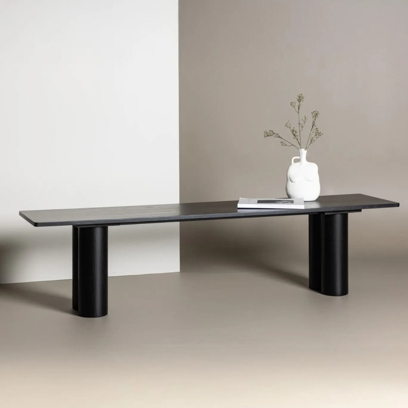 Fjôrd Eetkamerbank Olivia 180cm Zwart