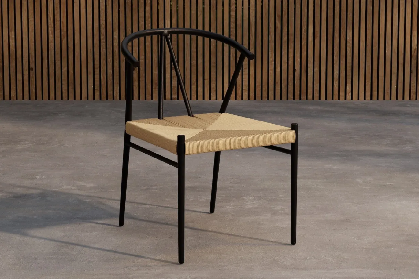 Fjôrd Eetkamerstoel Alfons Staal Zwart/Naturel