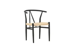 Fjôrd Eetkamerstoel Alfons Zwart/Beige Touw