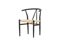 Fjôrd Eetkamerstoel Alfons Zwart/Beige Touw