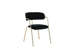 Fjôrd Eetkamerstoel Arrow Zwart Velvet & Goud Onderstel