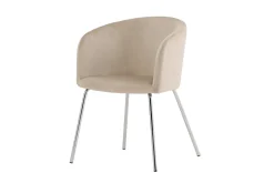 Fjôrd Eetkamerstoel Berit Beige Velvet/Chrome