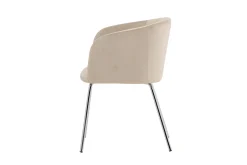 Fjôrd Eetkamerstoel Berit Beige Velvet/Chrome