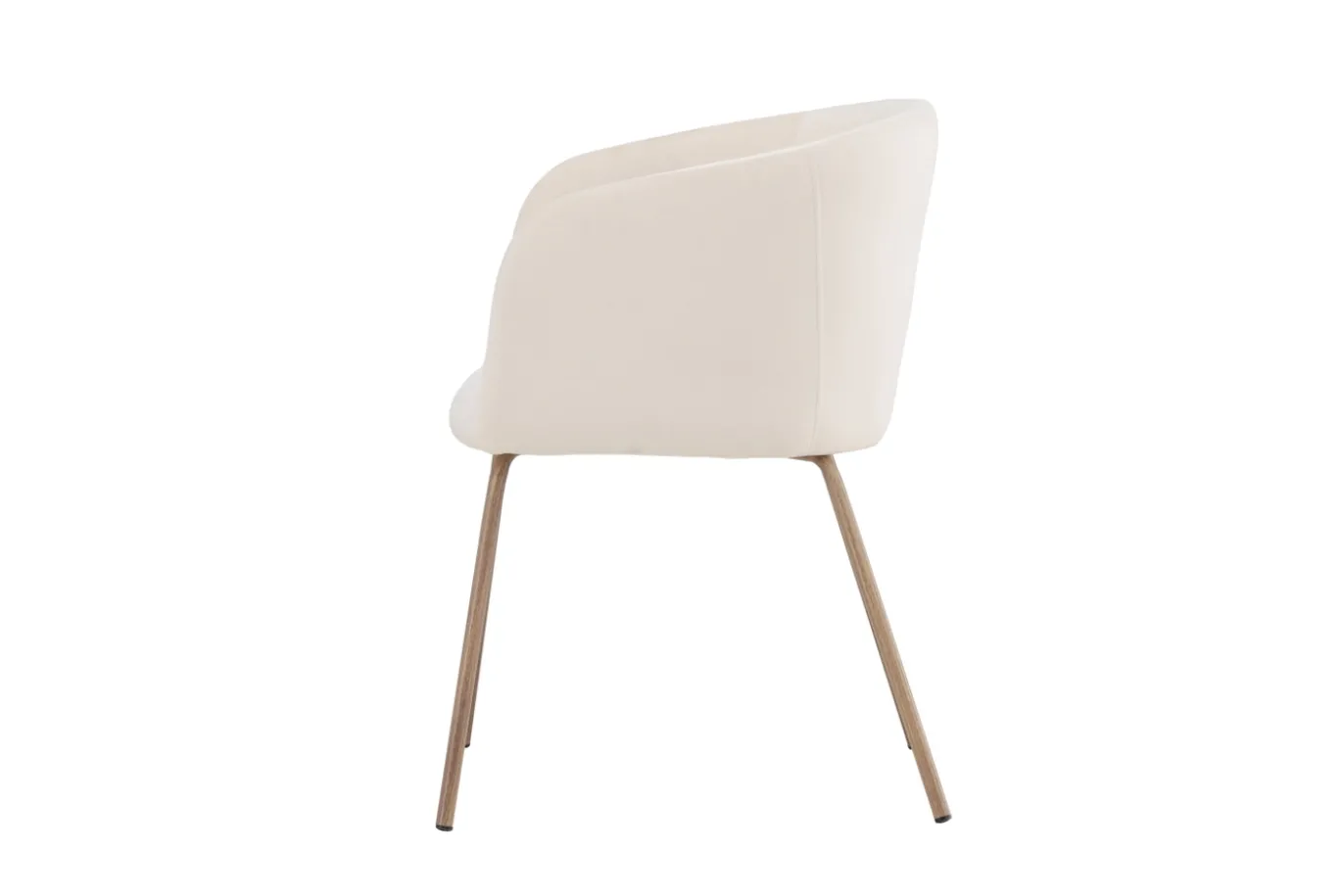 Fjôrd Eetkamerstoel Berit Cream Velvet/Walnoot