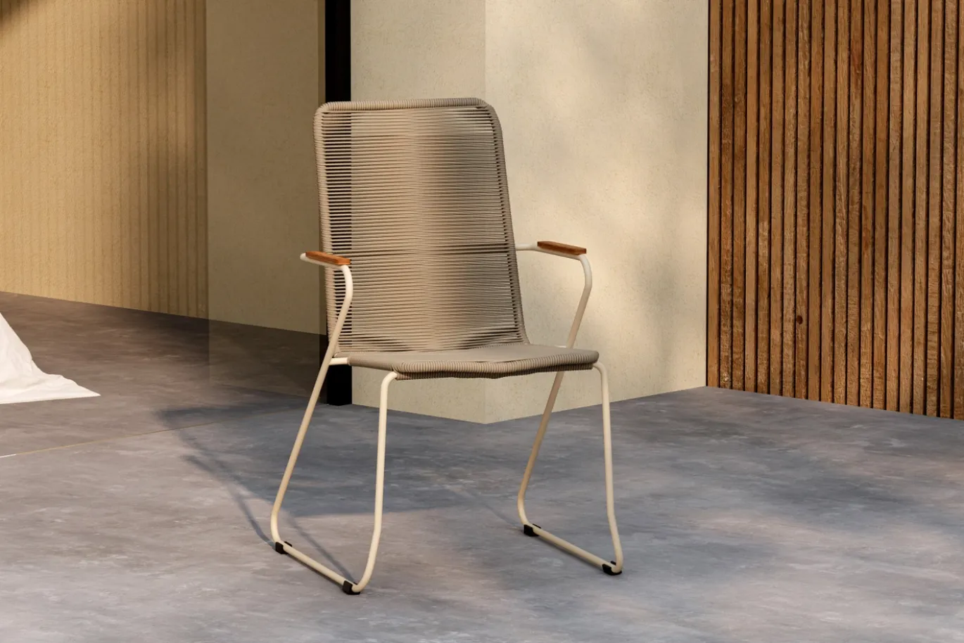 Fjôrd Eetkamerstoel Bois Beige Touw