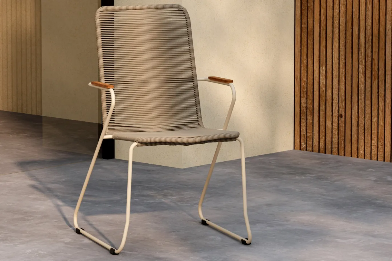 Fjôrd Eetkamerstoel Bois Beige Touw