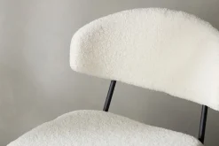 Fjôrd Eetkamerstoel Chico Wit Bouclé