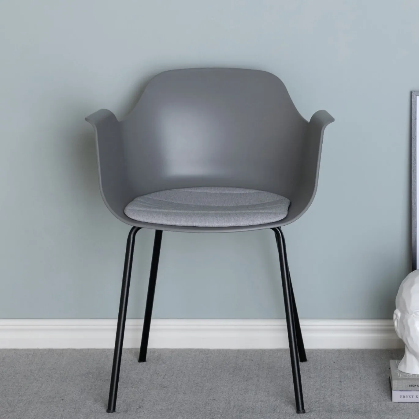 Fjôrd Eetkamerstoel Comfort Zwart/Grijs Plastic