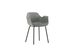 Fjôrd Eetkamerstoel Comfort Zwart/Grijs Plastic