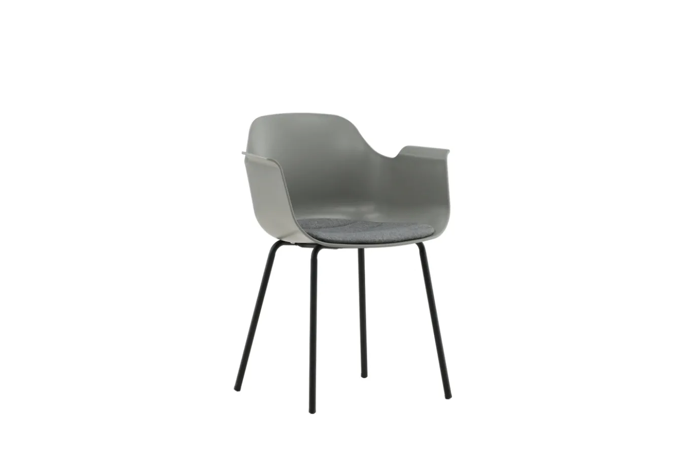 Fjôrd Eetkamerstoel Comfort Zwart/Grijs Plastic