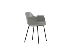 Fjôrd Eetkamerstoel Comfort Zwart/Grijs Plastic