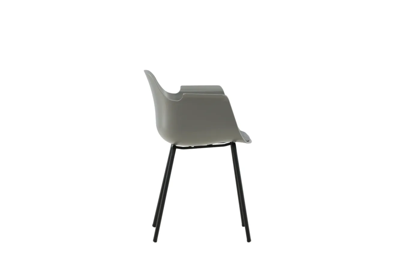 Fjôrd Eetkamerstoel Comfort Zwart/Grijs Plastic