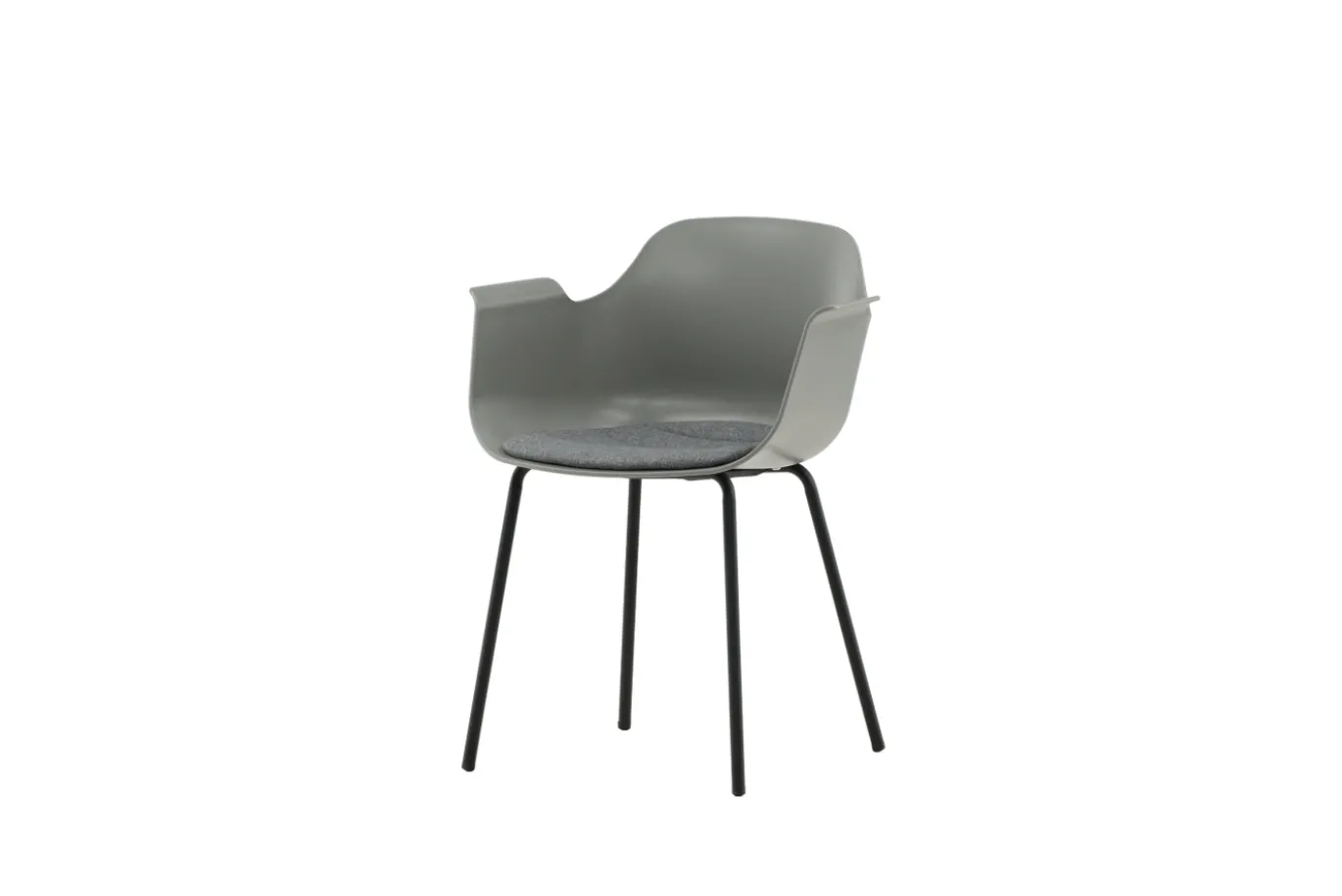 Fjôrd Eetkamerstoel Comfort Zwart/Grijs Plastic