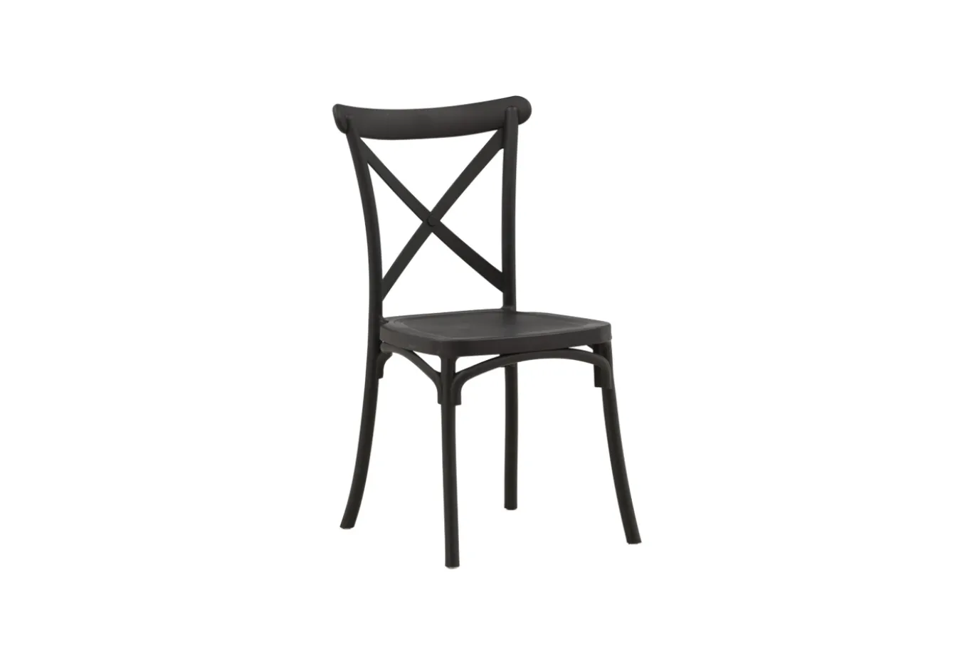 Fjôrd Eetkamerstoel Crosett Mat Zwart Plastic