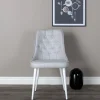 Fjôrd Eetkamerstoel Deluxe Wit/Lichtgrijs Stof