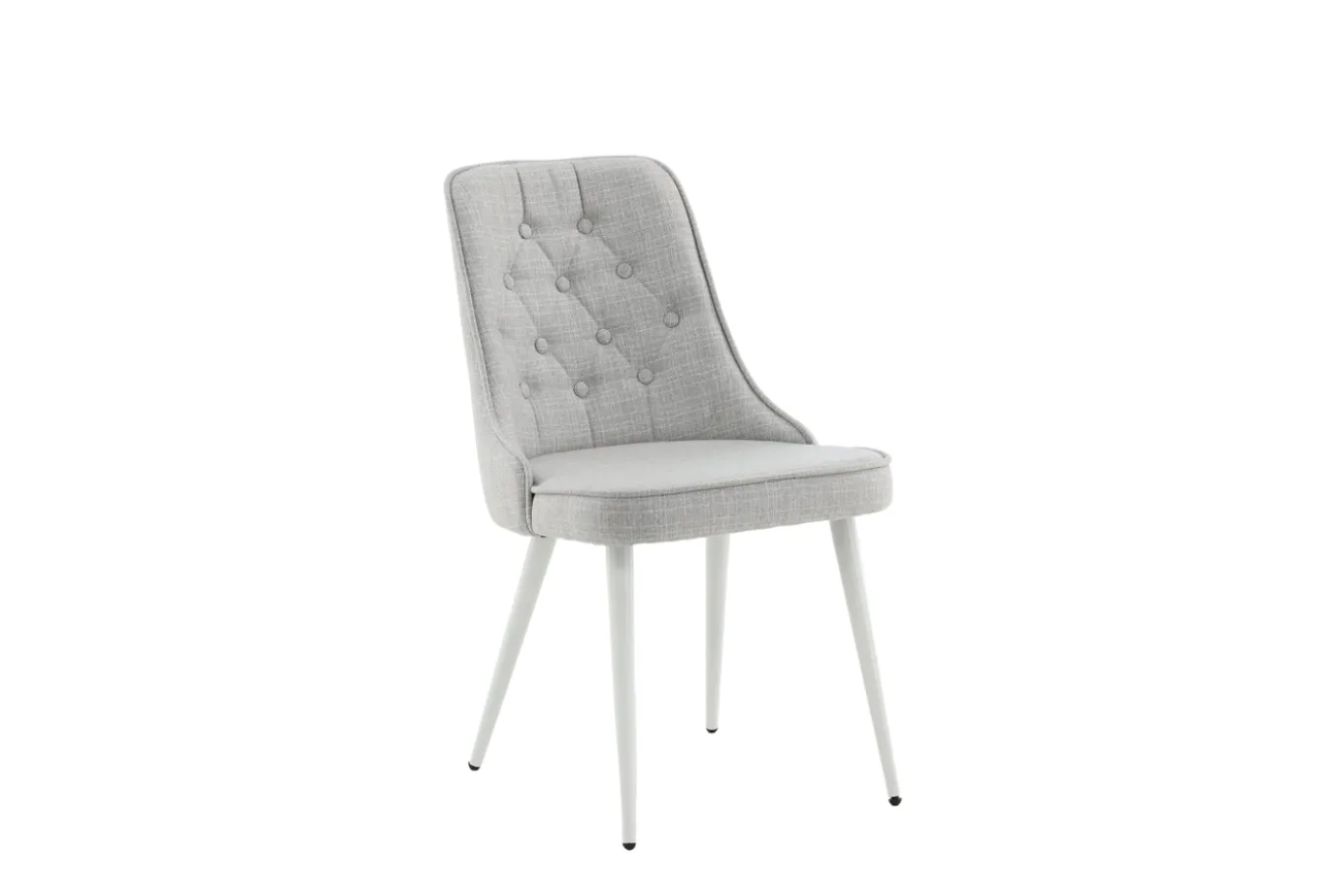 Fjôrd Eetkamerstoel Deluxe Wit/Lichtgrijs Stof
