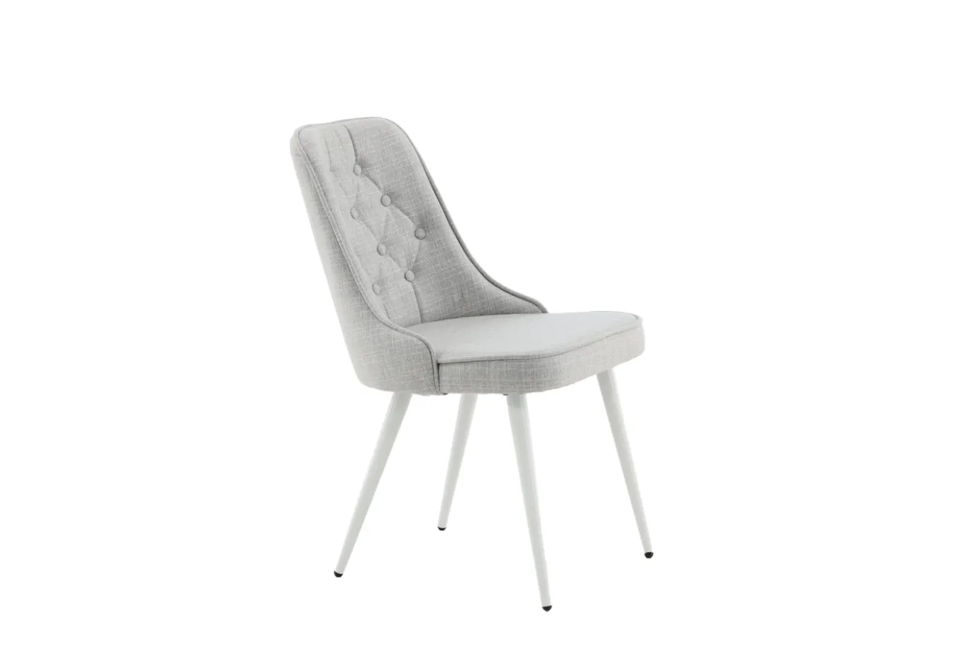 Fjôrd Eetkamerstoel Deluxe Wit/Lichtgrijs Stof