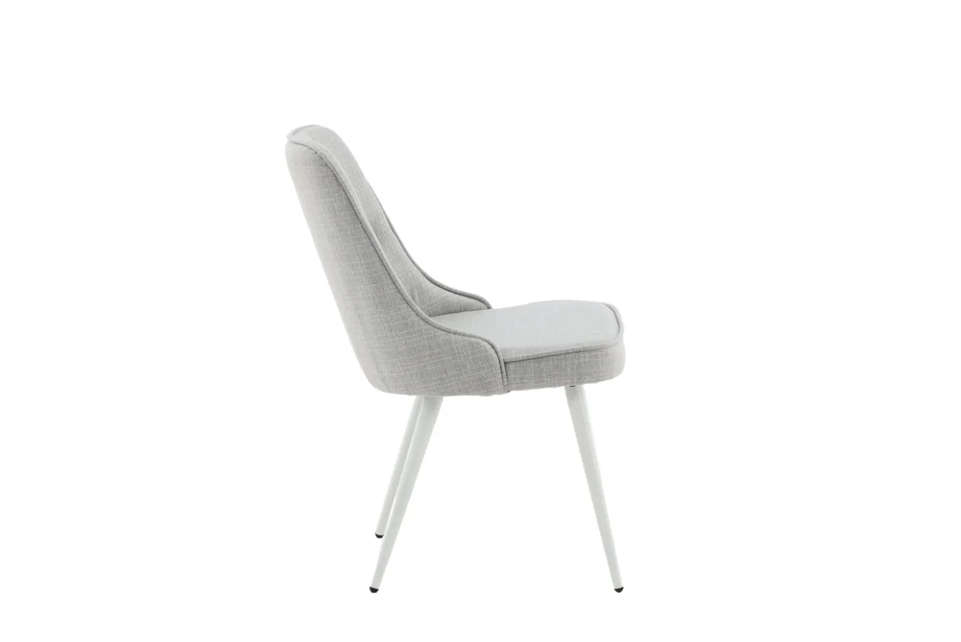Fjôrd Eetkamerstoel Deluxe Wit/Lichtgrijs Stof