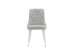Fjôrd Eetkamerstoel Deluxe Wit/Lichtgrijs Stof