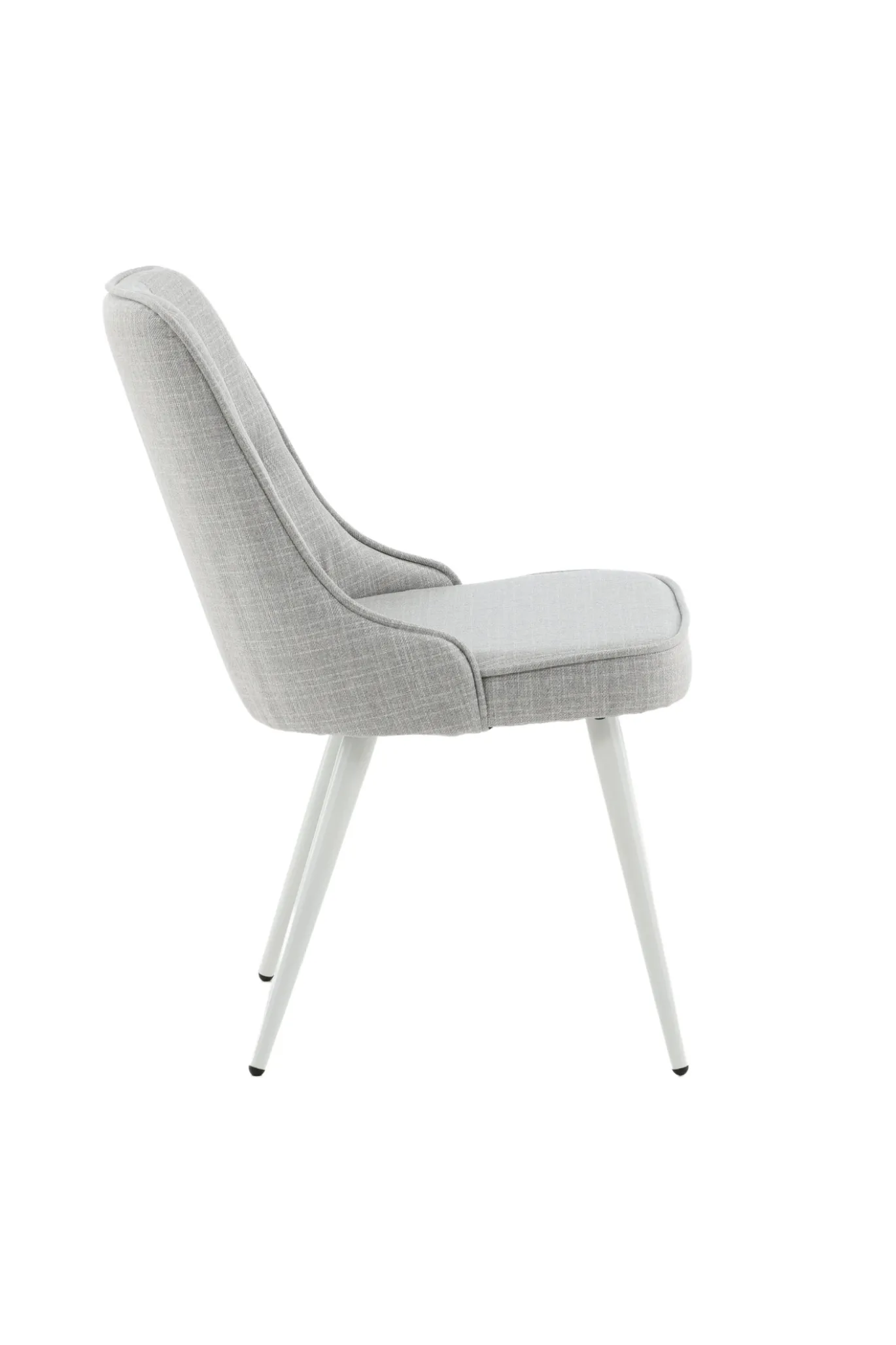 Fjôrd Eetkamerstoel Deluxe Wit/Lichtgrijs Stof