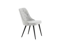 Fjôrd Eetkamerstoel Deluxe Zwart/Lichtgrijs Stof