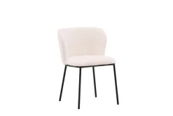 Fjôrd Eetkamerstoel Edina Zwart/Wit Boucle