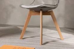 Fjôrd Eetkamerstoel Edvin Naturel Pet Kussen Wit