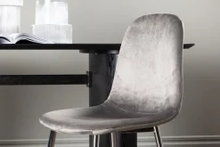 Fjôrd Eetkamerstoel Eva Lichtgrijs Lichtgrijs Velvet