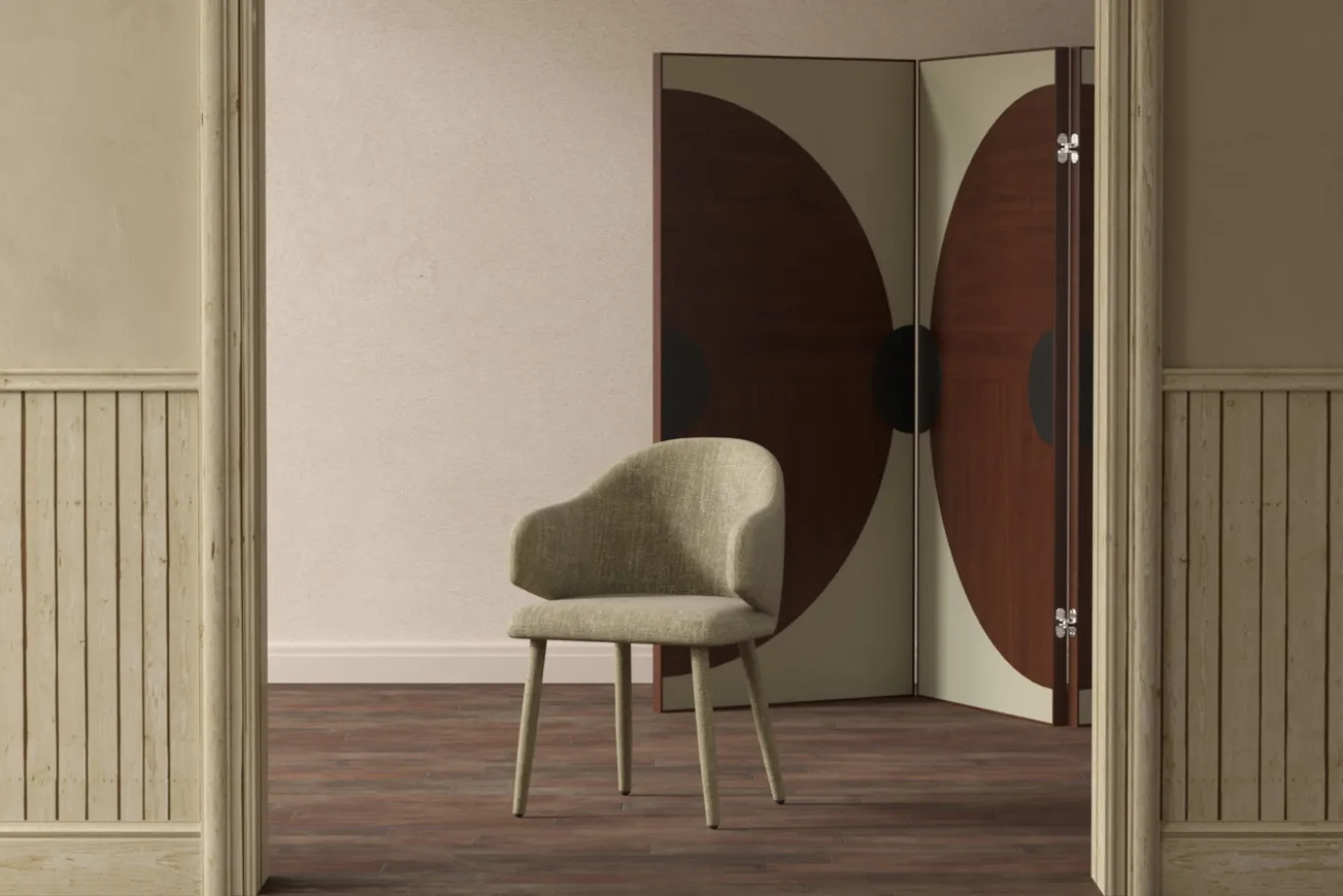 Fjôrd Eetkamerstoel Evelin Polyester Velvet Beige