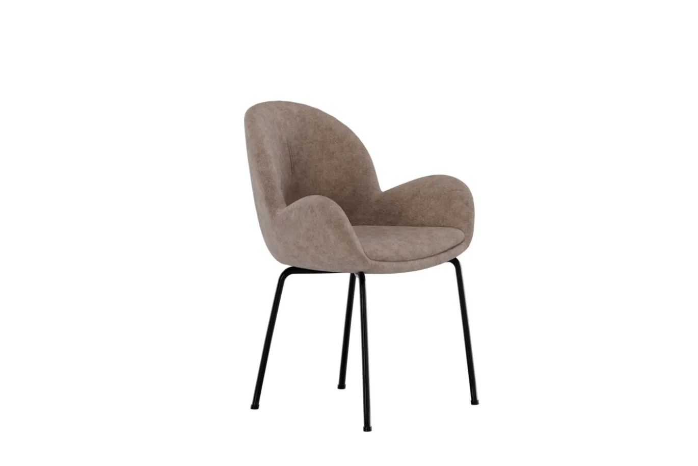 Fjôrd Eetkamerstoel Florensa Polyester Velvet Bruin