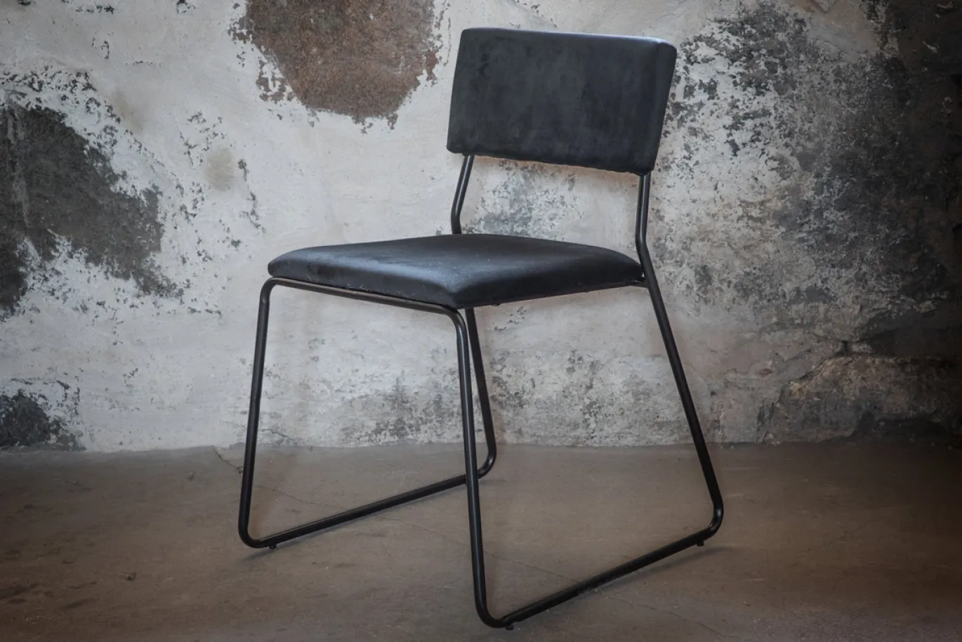 Fjôrd Eetkamerstoel Kenth Zwart Velvet