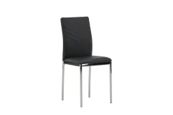 Fjôrd Eetkamerstoel Lily Chromed/ Zwart Pu