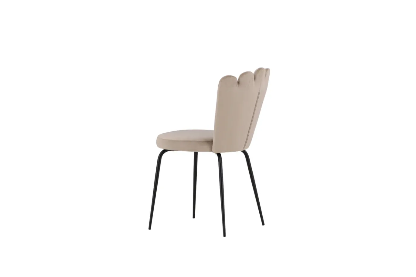 Fjôrd Eetkamerstoel Limhamn Licht Zwart/Beige Velvet