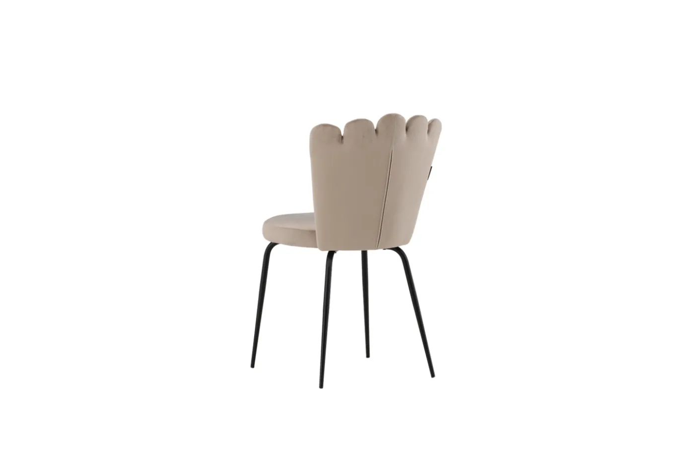 Fjôrd Eetkamerstoel Limhamn Licht Zwart/Beige Velvet