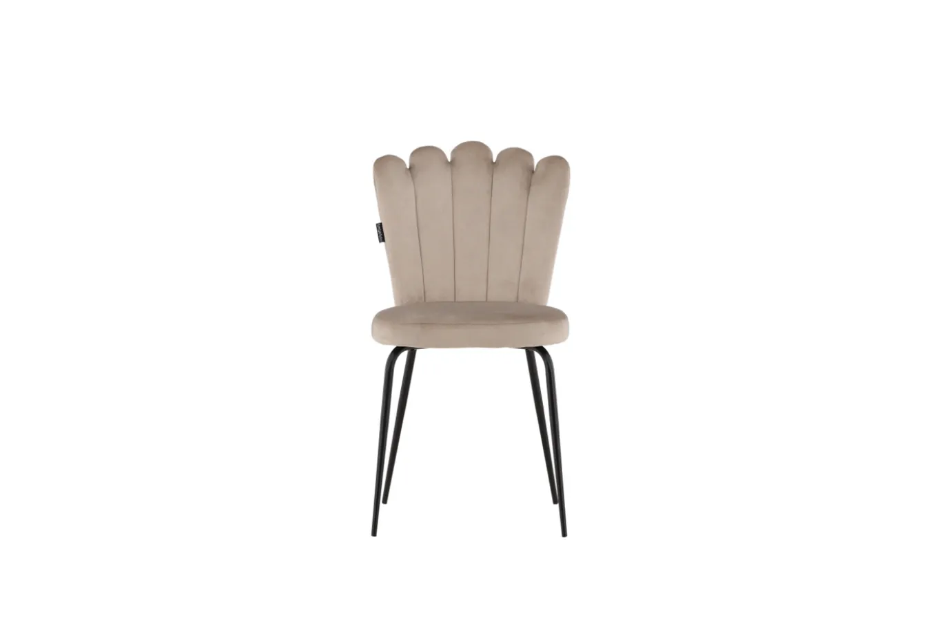 Fjôrd Eetkamerstoel Limhamn Licht Zwart/Beige Velvet