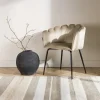 Fjôrd Eetkamerstoel Limhamn Zwart/Beige Velvet