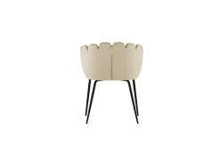 Fjôrd Eetkamerstoel Limhamn Zwart/Beige Velvet