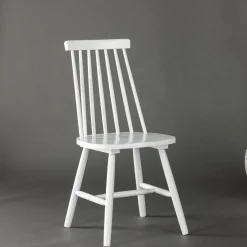 Fjôrd Eetkamerstoel Lönneberga Wit Solid Rubber Hout