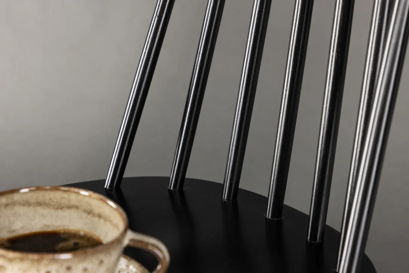 Fjôrd Eetkamerstoel Lönneberga Zwarts Solid Rubber Hout