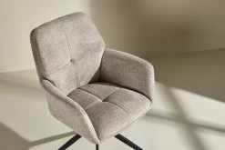 Fjôrd Eetkamerstoel Manchi Polyester Bruin