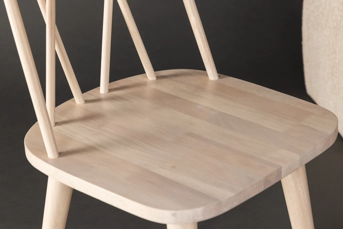 Fjôrd Eetkamerstoel Mariette Whitewash Solid Rubber Hout