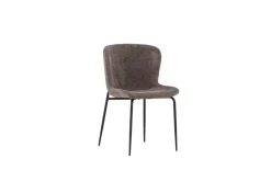 Fjôrd Eetkamerstoel Modesto Zwart/Grijs Boucle