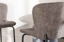 Fjôrd Eetkamerstoel Modesto Zwart/Grijs Boucle