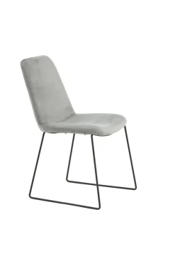 Fjôrd Eetkamerstoel Muce Zwart/Grijs Velvet