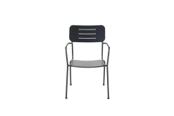 Fjôrd Eetkamerstoel Nicke Armrest Zwart Staal
