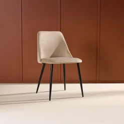 Fjôrd Eetkamerstoel Night Beige/Zwart Velvet