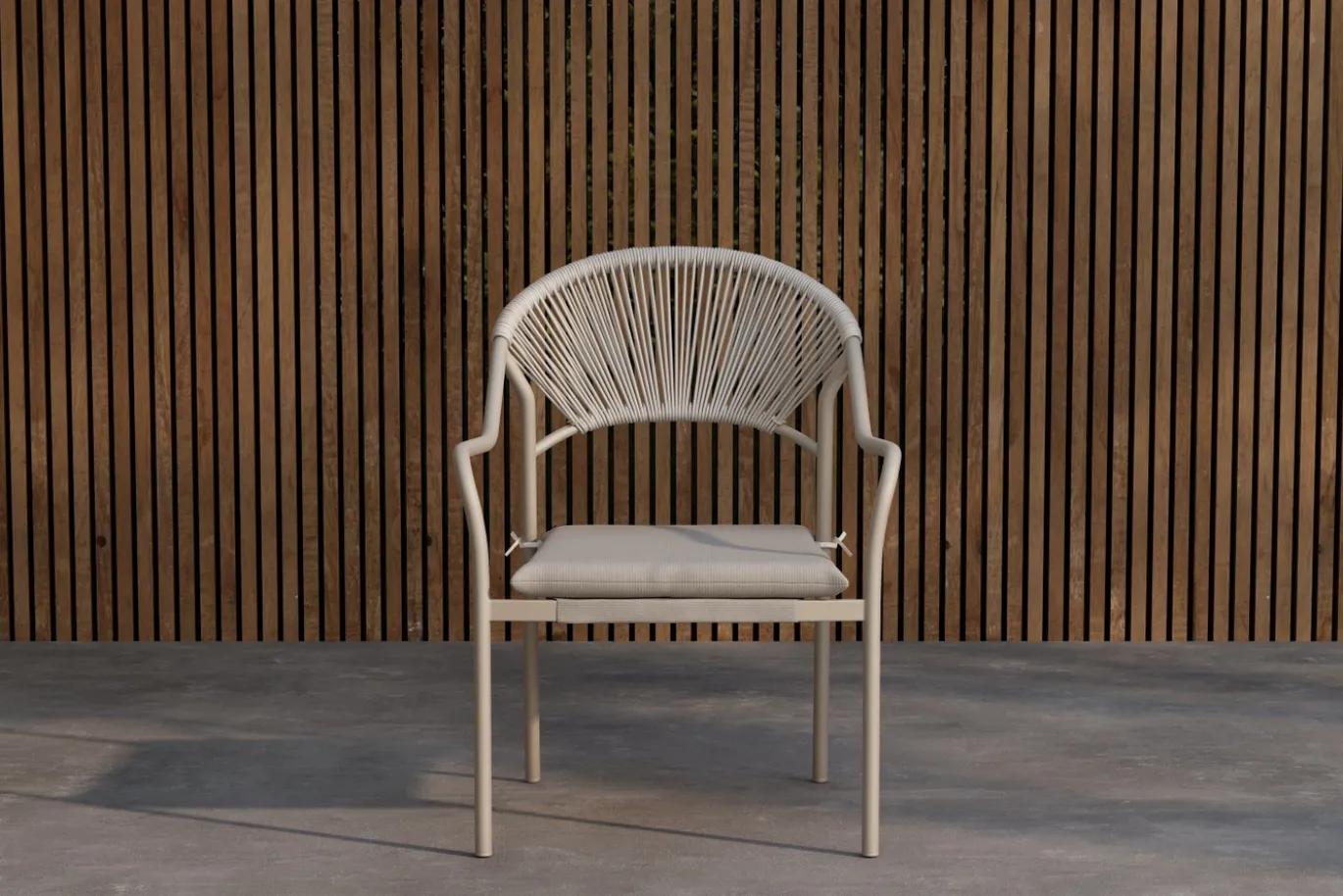 Fjôrd Eetkamerstoel Paros Staal Beige