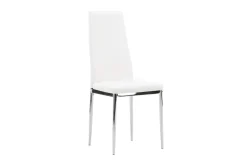 Fjôrd Eetkamerstoel Pastill Zilver Wit Pu