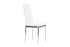 Fjôrd Eetkamerstoel Pastill Zilver Wit Pu